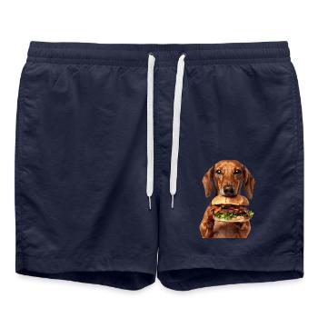 Dackel - Badeshorts - French Navy - Vorne - AI Model Male 185 light (185cm)