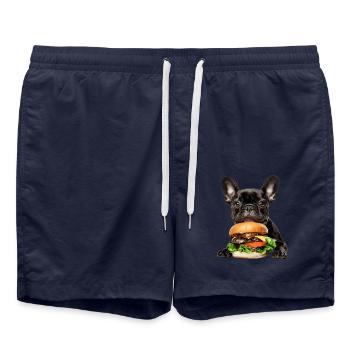 Bouledogue français - Short de bain - bleu marine - Devant - AI Model Male 185 light (185cm)