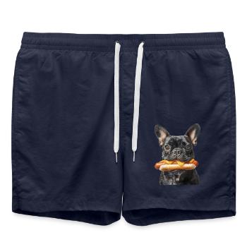 Bouledogue français - Short de bain - bleu marine - Devant - AI Model Male 185 light (185cm)