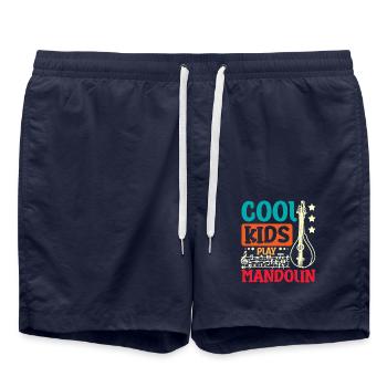 Children Cool kids play Mandolin - Badeshorts - French Navy - Vorne - AI Model Male 185 light (185cm)