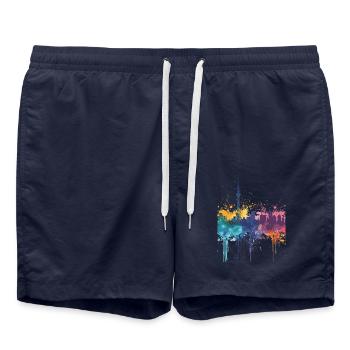 Higashihiroshima - Short de bain - bleu marine - Devant - AI Model Male 185 light (185cm)