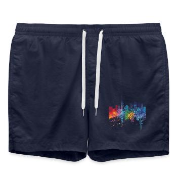 Hirakata - Short de bain - bleu marine - Devant - AI Model Male 185 light (185cm)
