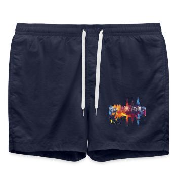 Haarlem - Short de bain - bleu marine - Devant - AI Model Male 185 light (185cm)