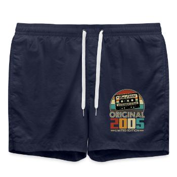 Original 2005 20e Anniversaire Cadeau Vintage - Short de bain - bleu marine - Devant - AI Model Male 185 light (185cm)