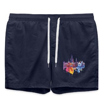 Roosendaal - Badeshorts - French Navy - Vorne - AI Model Male 185 light (185cm)