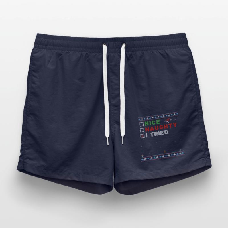 Nett oder frech - ich habe es mit dem Weihnachtsmann versucht Badeshorts