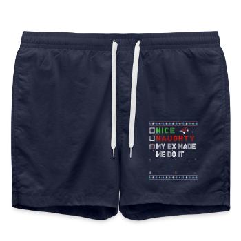 Gentil coquin – Mon ex m’a fait le faire – Drôle - Short de bain - bleu marine - Devant - AI Model Male 185 light (185cm)