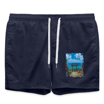 Japon - Short de bain - bleu marine - Devant - AI Model Male 185 light (185cm)