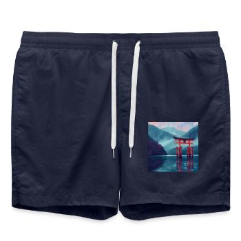 Japon - Short de bain - bleu marine - Devant - AI Model Male 185 light (185cm)