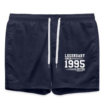 Legendary Since 1995 Vintage Birthday Gift - Swim Trunks - french navy - Front - AI Model Male 185 light (185cm)