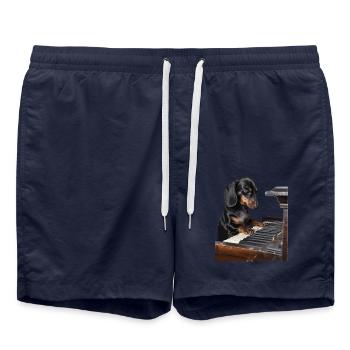 Dackel - Badeshorts - French Navy - Vorne - AI Model Male 185 light (185cm)