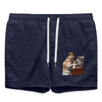 Labrador Retriever - Short de bain - bleu marine - Devant - AI Model Male 185 light (185cm)