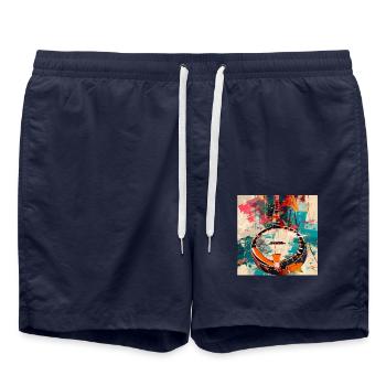 Banjo - Short de bain - bleu marine - Devant - AI Model Male 185 light (185cm)
