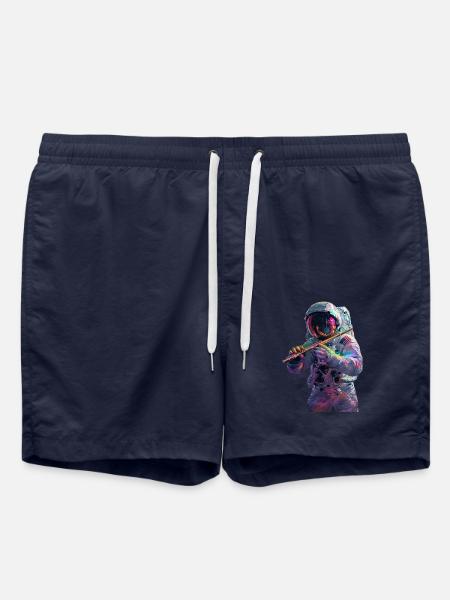Astronaut Flute - Swim Trunks - french navy