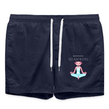 Restez calme, soyez axolotl - Short de bain - bleu marine - Devant - AI Model Male 185 light (185cm)