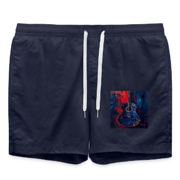 Guitare - Short de bain - bleu marine - Devant - AI Model Male 185 light (185cm)