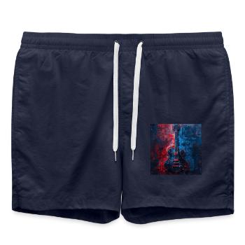 Guitare - Short de bain - bleu marine - Devant - AI Model Male 185 light (185cm)