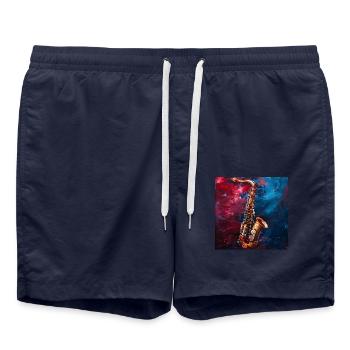 Saxophone - Swim Trunks - french navy - Front - AI Model Male 185 light (185cm)