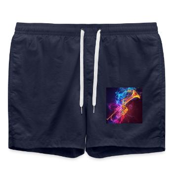 Trompette - Short de bain - bleu marine - Devant - AI Model Male 185 light (185cm)