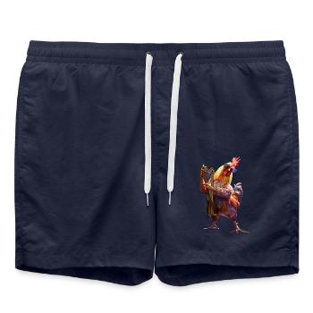 Hahn Harfe - Badeshorts - French Navy - Vorne - AI Model Male 185 light (185cm)