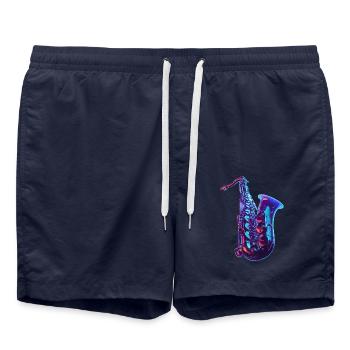 Saxophone - Short de bain - bleu marine - Devant - AI Model Male 185 light (185cm)