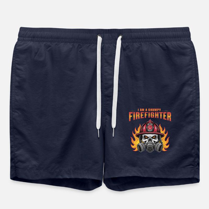 I AM A GRUMPY FIREFIGHTHER - Swim Trunks - french navy