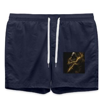 Querflöte - Badeshorts - French Navy - Vorne - AI Model Male 185 light (185cm)