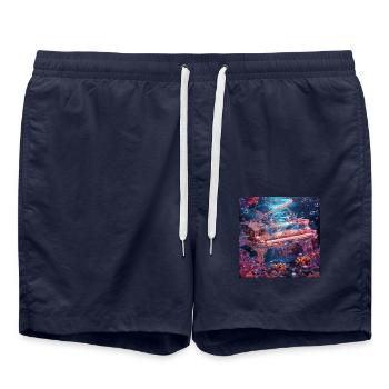 Klavier - Badeshorts - French Navy - Vorne - AI Model Male 185 light (185cm)