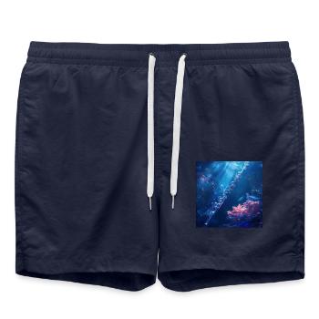 Querflöte - Badeshorts - French Navy - Vorne - AI Model Male 185 light (185cm)