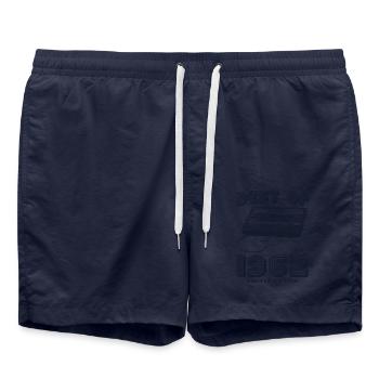 Retro 1962 Style 63rd Birthday Celebration Design - Swim Trunks - french navy - Front - AI Model Male 185 light (185cm)