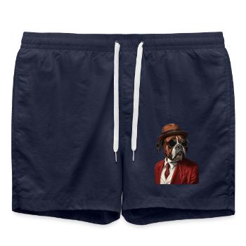 Boxer - Badeshorts - French Navy - Vorne - AI Model Male 185 light (185cm)
