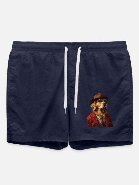 Golden Retriever - Badeshorts - French Navy