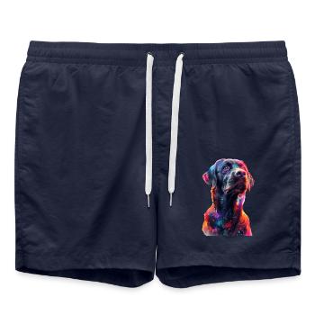 Labrador Retriever - Badeshorts - French Navy - Vorne - AI Model Male 185 light (185cm)