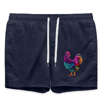 Huhn - Badeshorts - French Navy - Vorne - AI Model Male 185 light (185cm)