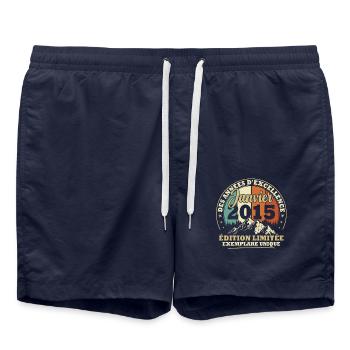 Vintage January 2015 Vintage Anniversary Gift - Swim Trunks - french navy - Front - AI Model Male 185 light (185cm)