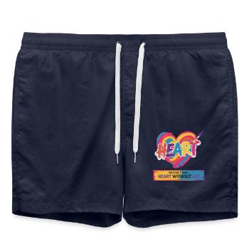 YOU CAN T SPELL HEART - Swim Trunks - french navy - Front - AI Model Male 185 light (185cm)