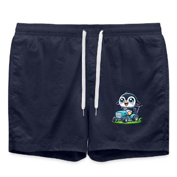 Penguin Tracteur Horticulture Paysagiste - Short de bain - bleu marine - Devant - AI Model Male 185 light (185cm)