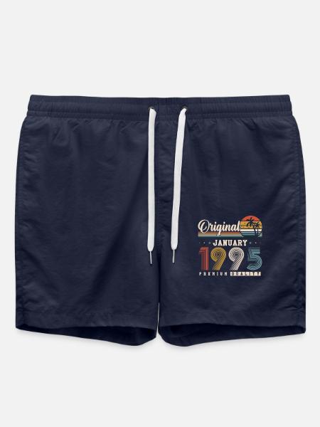 Alkuperäinen tammikuu 1995 Vintage Retro syntymäpäivä - Uimashortsit - laivastonsininen