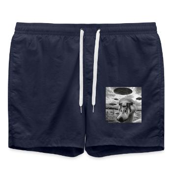 Schwan - Badeshorts - French Navy - Vorne - AI Model Male 185 light (185cm)