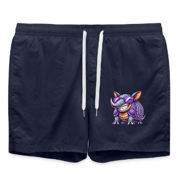Cool Armadillo Cartoon Lunettes de soleil d’été - Short de bain - bleu marine - Devant - AI Model Male 185 light (185cm)