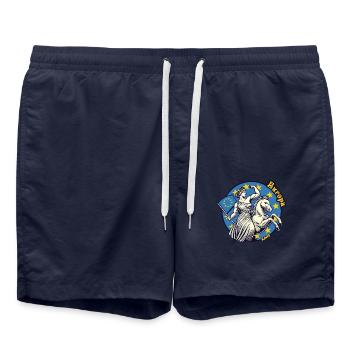 L’Europe, belle et forte - Short de bain - bleu marine - Devant - AI Model Male 185 light (185cm)