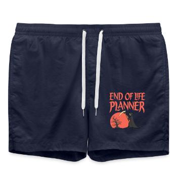 END-OF-LIFE-PLANER - Badeshorts - French Navy - Vorne - AI Model Male 185 light (185cm)