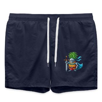 Chevalier ananas - Short de bain - bleu marine - Devant - AI Model Male 185 light (185cm)