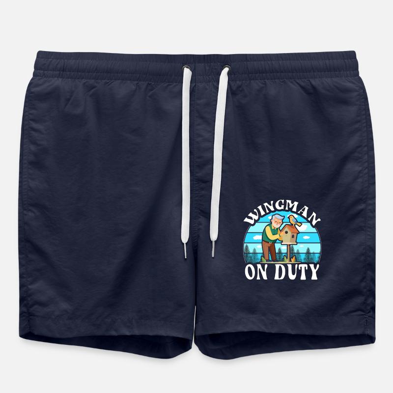 Ailier en service - Short de bain - bleu marine