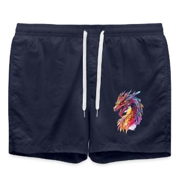 Drachen - Badeshorts - French Navy - Vorne - AI Model Male 185 light (185cm)