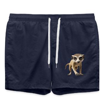 Erdmännchen - Badeshorts - French Navy - Vorne - AI Model Male 185 light (185cm)