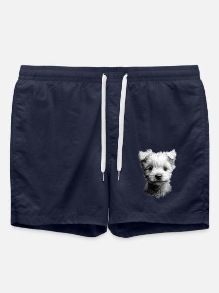 West Highland White - Badeshorts - French Navy