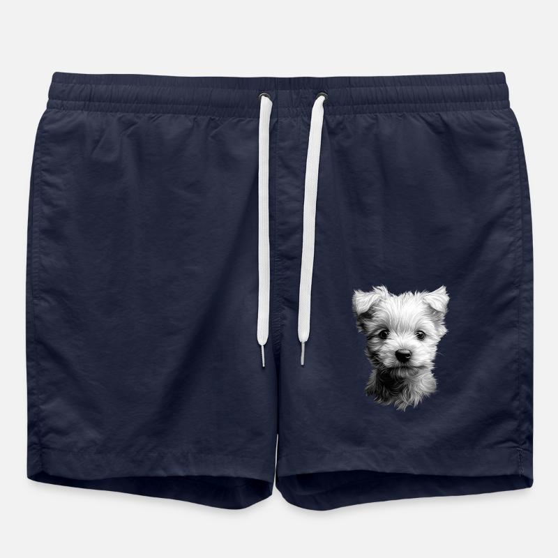 West Highland White - Badeshorts - French Navy