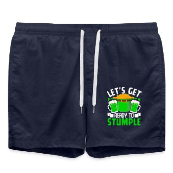 Machen wir uns bereit zum Stolpern - Badeshorts - French Navy - Vorne - AI Model Male 185 light (185cm)