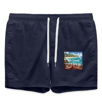 Koh Samui - Badeshorts - French Navy - Vorne - AI Model Male 185 light (185cm)